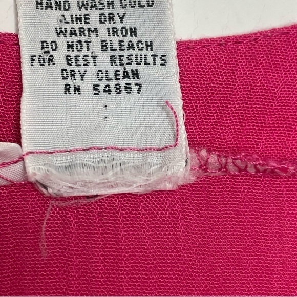 Vintage 80s 90s magenta pink oversized boxy relaxed fit short sleeve blouse top - Picture 9 of 16